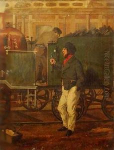 An Engine Driver by an Engine by Henry Thomas Alken