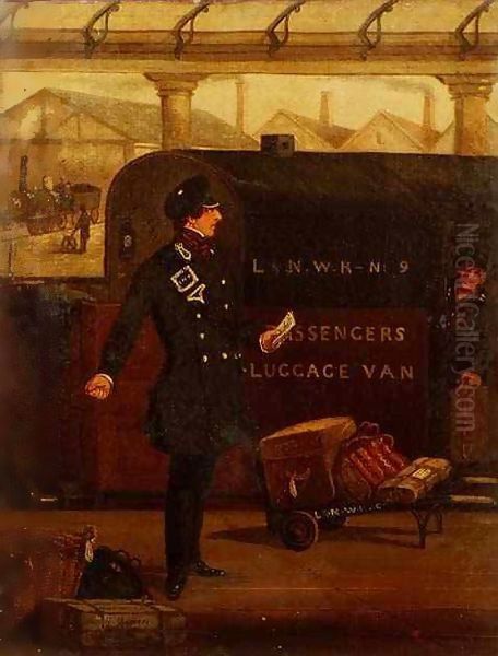 A Guard by a L and N-W. R. Luggage Van - view 1