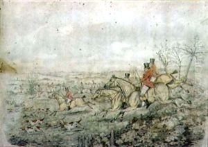 Fox Hunting In Full Cry by Henry Thomas Alken