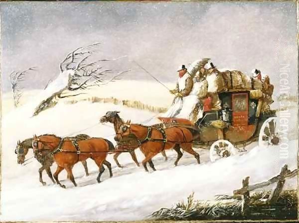 The Dover to London Coach In Winter - view 1