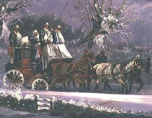 London to Dover coach in the snow