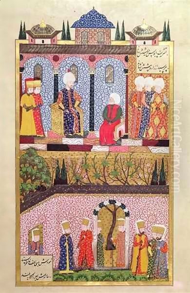 The presentation of gifts to Suleyman I (1495-1566) on the occasion of the circumcision of his sons Bayezid and Cihangir in 1530 - view 1