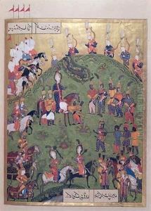 The Sultan Suleyman I (1495-1566) arriving at the fortress of Bogurdelen by Beg Ali Amir