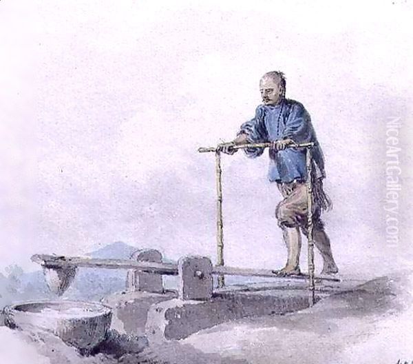 Chinese Labourer at Work - view 1