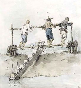 Chinese Labourers Working on a River by William Alexander