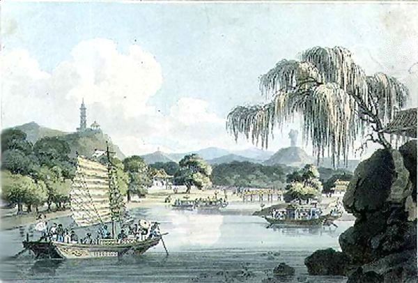 View in the Eastern Side of the Imperial Park at Gehol, plate 4 from 'Travels in China' by William Alexander
