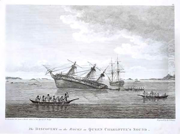The Discovery on the Rocks in Queen Charlotte's Sound - view 1