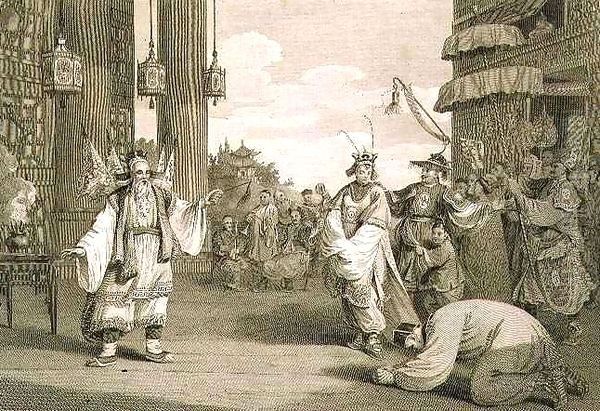 A Scene in an Historical Play Exhibited on the Chinese Stage - view 1