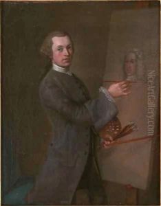 Self Portrait with a Portrait of Prince James Francis Edward Stuart