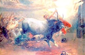 The Bull Fight by Mikolas Ales