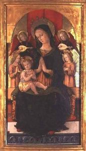 Madonna and Child with Angels by Pietro Alemanny