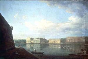 The Palace Embankment seen from the Peter and Paul Fortress, St. Petersburg by Fedor Yakovlevich Alekseev