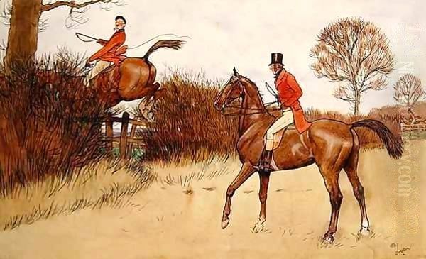 'Ar never gets off', hunting scene - view 1