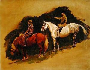 Study for Cloutsham Farm, Exmoor ('The Devon and Somerset') by Cecil Charles Aldin