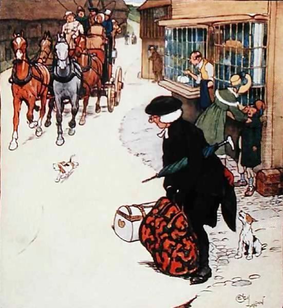 The horn, sounded at the entrance of a village, produces a general bustle - view 1