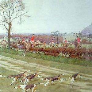 The Cheshire - away from Tattenhall by Cecil Charles Aldin