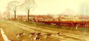 The Cheshire - away from Tattenhall 2 by Cecil Charles Aldin