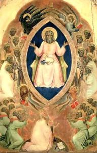 God the Father Enthroned from the Polyptych of the Apocalypse by Jacopo Alberegno