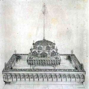 Fountain of the Kiosk of Hussein Pacha, on the Bosphorus, from 'Art and Industry' by Jean Francois Albanis de Beaumont