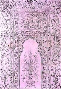 Tile Panel from the Blue Mosque, in Tabriz, Persia by Jean Francois Albanis de Beaumont