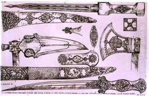 Islamic and Moorish designs for knife blades by Jean Francois Albanis de Beaumont