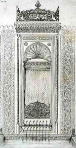 Marble fountain in the Kiosk of Beckitash, on the Bosphorus, from 'Art and Industry' by Jean Francois Albanis de Beaumont
