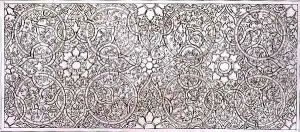 Ceiling design for the Pearl Room, in Isfahan, from 'Art and Industry' Ceiling design for the Pearl Room, in Isfahan, from 'Art and Industry'