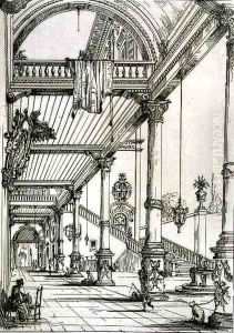 Atrium of a Palace, in Genes, from 'Art and Industry' Atrium of a Palace, in Genes, from 'Art and Industry'