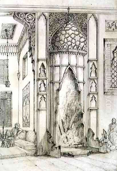Fireplace in the Palace of the Seven Towers, in Isfahan, from 'Art and Industry' - view 1