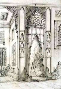 Fireplace in the Palace of the Seven Towers, in Isfahan, from 'Art and Industry' by Jean Francois Albanis de Beaumont