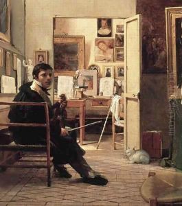 The Studio of Ingres in Rome by Jean Alaux