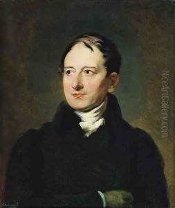 Baron Francois Pascal Simon Gerard (1770-1837) copy of a portrait by Thomas Lawrence (1769-1830) by Jean Alaux
