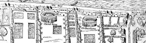 The Site of Shakespeare's theatre by Ralph Agas