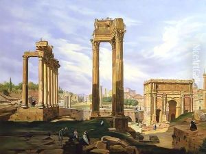 View of the Roman Forum by Jodocus Sebasiaen Adeele