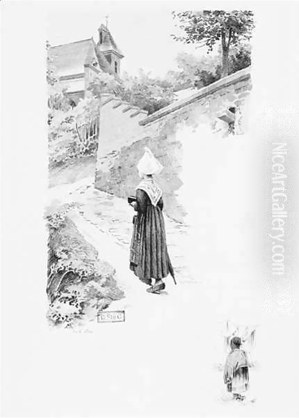 The servant Felicite, illustration from 'Un coeur simple' by Gustave Flaubert (1821-80) - view 1