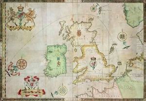 Map showing the route of the Armada fleet 2