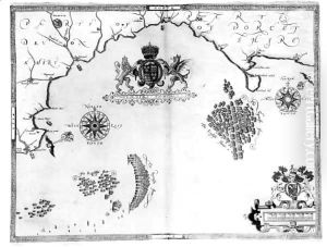 Map No.5 Showing the route of the Armada fleet