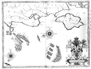 Map No.6 showing the route of the Armada fleet Map No.6 showing the route of the Armada fleet