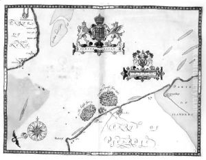 Map No.9 showing the route of the Armada fleet Map No.9 showing the route of the Armada fleet