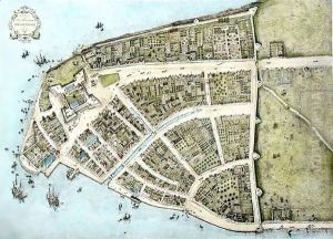 Redraft of The Castello Plan, New Amsterdam in 1660 by John Wolcott Adams