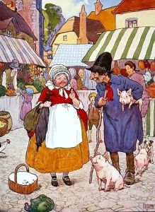 Illustration from 'The Beautiful Book of Nursery Rhymes, Stories and Pictures' by Frank Adams
