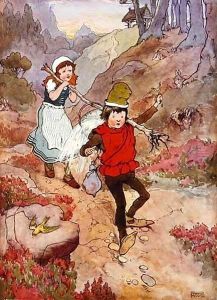 Jack and Jill, illustration from 'The Beautiful Book of Nursery Rhymes, Stories and Pictures' by Frank Adams