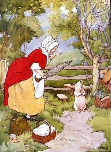 Illustration from 'The Beautiful Book of Nursery Rhymes, Stories and Pictures' 2 by Frank Adams