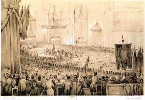 The Re-establishment of the Cult A Te Deum at Notre-Dame de Paris by Victor Adam
