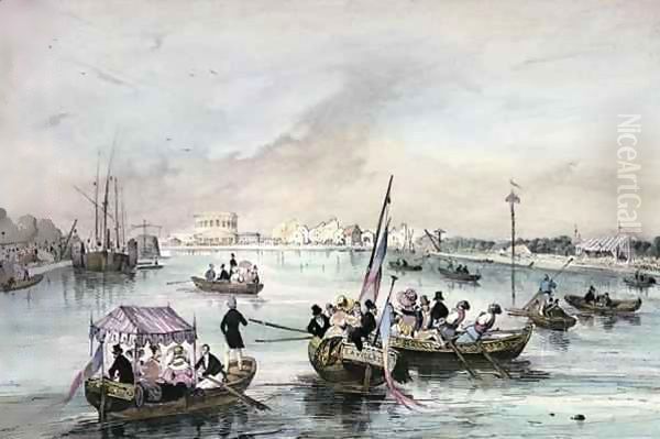 Joust on the water, 'Local fetes around Paris' - view 1