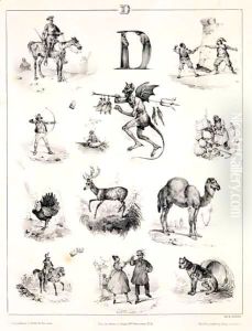 Letter D from an alphabet primer by Victor Adam