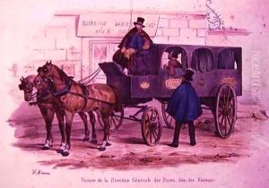 Carriage belonging to the Post Office Headquarters, also known as 'The Postmen's Carriage' by V. Adam