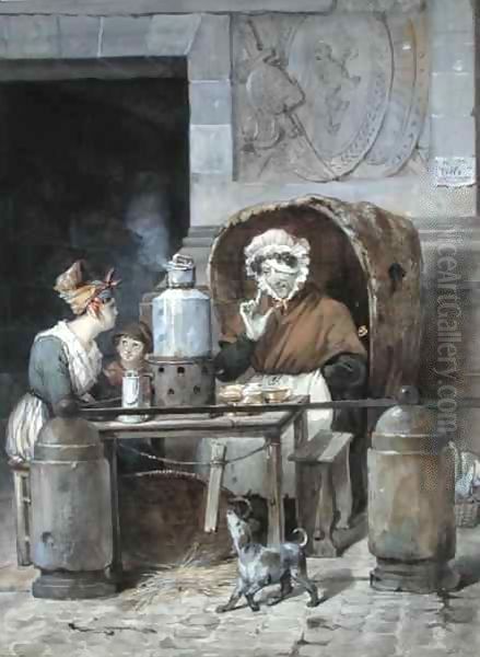 Coffee Seller on the corner of Porte Saint-Denis - view 1