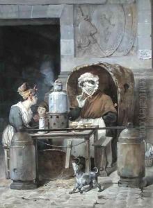 Coffee Seller on the corner of Porte Saint-Denis