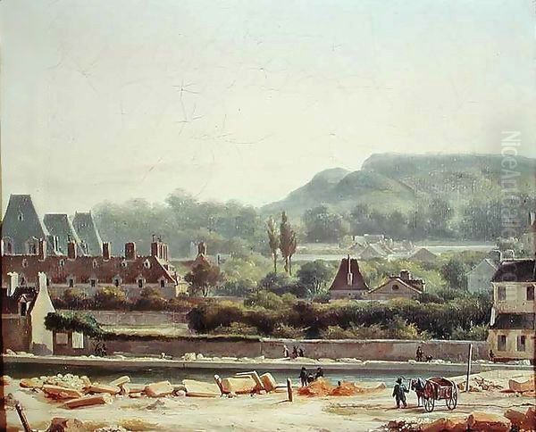 The Hopital Saint-Louis and the Buttes-Chaumont in 1830 - view 1